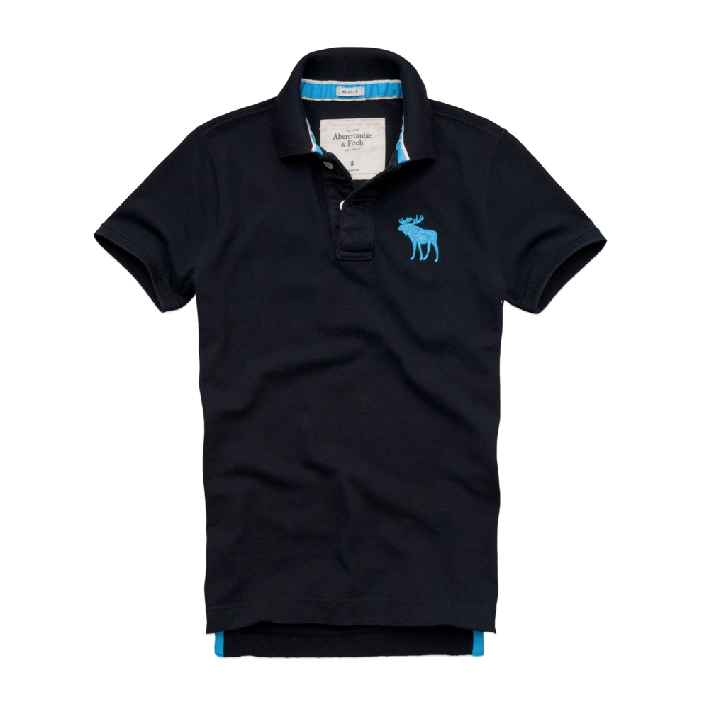 Abercrombie Fitch Hombres Polo Corto Remera AF7091